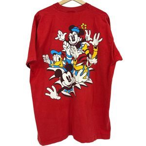 Mickey Mouse & Friends shirt L / XL crawl through 1990s donald minnie goofy tee